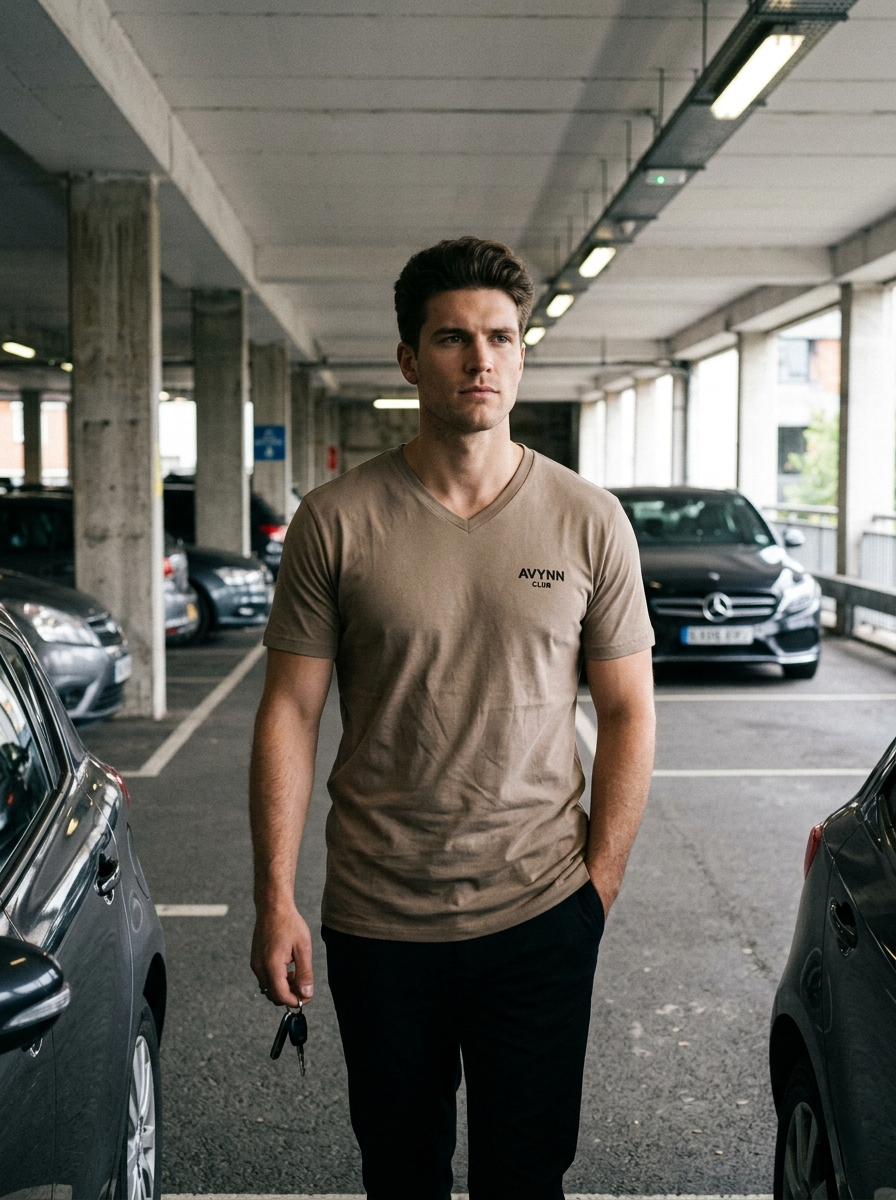 The Considered One · V-Neck - Dusty Taupe