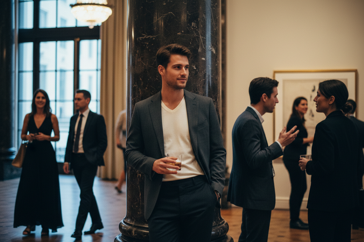 Authentic relaxed lean with drink