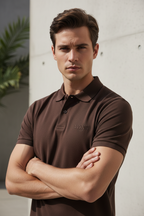 AVYNN CLUB Polo Mockup – #5C4033