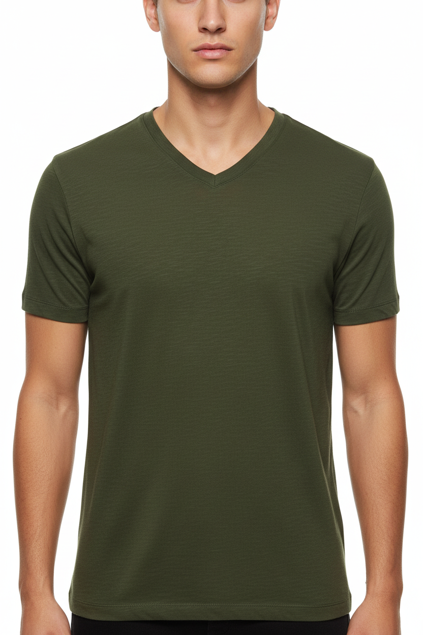 Avynn Club Slub Jersey V-Neck - Clean Front