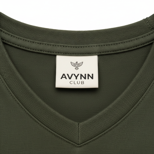 Avynn Club Slub Jersey V-Neck - Inside Label