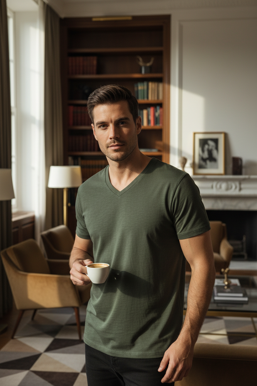 Avynn Club Slub Jersey V-Neck - Lifestyle