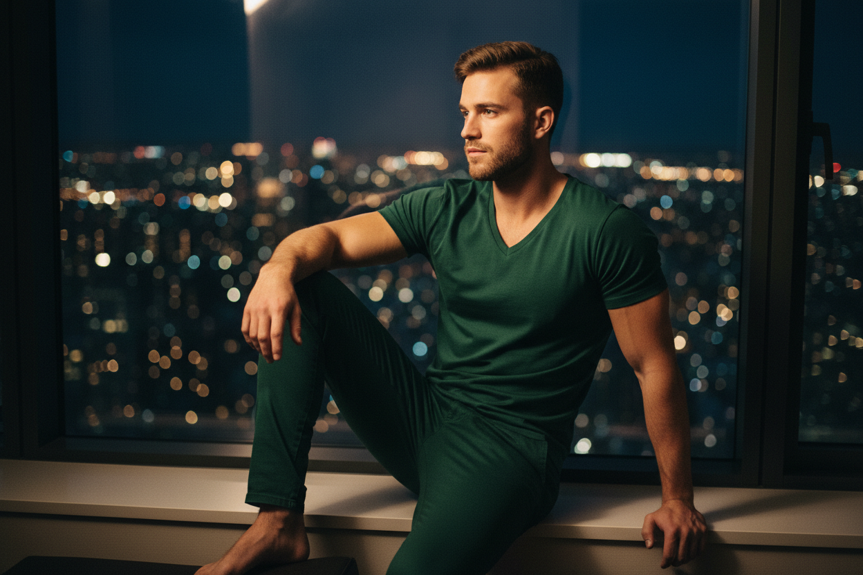 Forest green elevated perch dominance