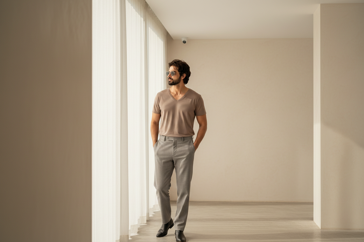 Minimal luxury fashion editorial hero